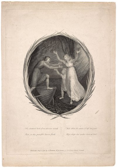 Design for the Cover Leaf of the Sheet Music An Elegy Set to Music by Thomas Commins by William Blake